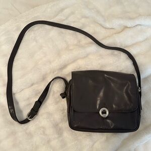 Nine West Black Leather Crossbody Bag